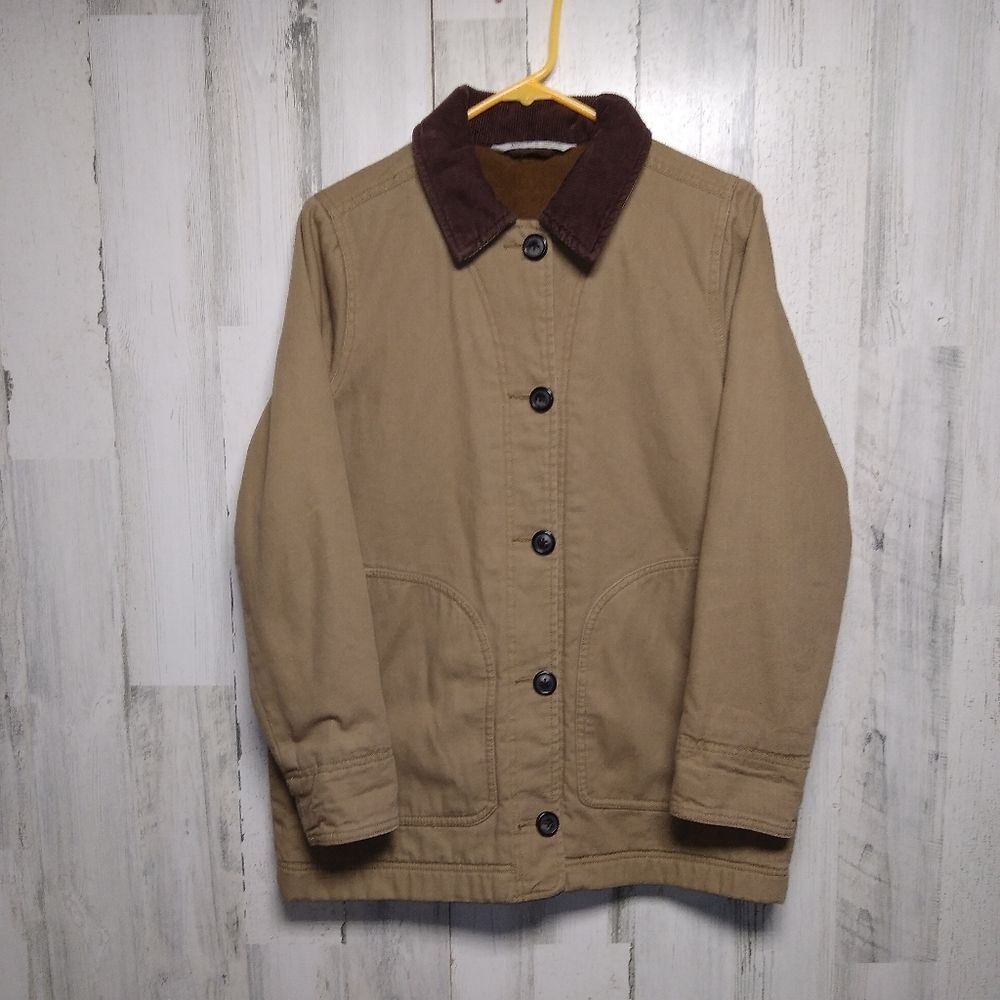Woolrich Women’s XS Barn Chore Coat Canvas with Corduroy Collar